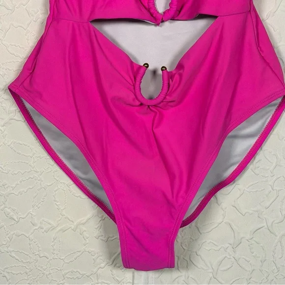 Eomenie Hot Pink One Piece Swimsuit Size M - Picture 7 of 15